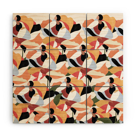 Maggie Stephenson Flower muster Wood Wall Mural