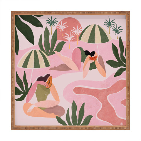 Maggie Stephenson How I will spend the summer Square Tray