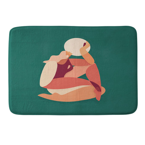 Maggie Stephenson How the sun loves the moon Memory Foam Bath Mat