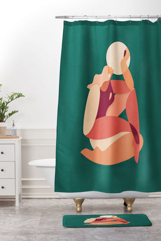 Maggie Stephenson How the sun loves the moon Shower Curtain And Mat