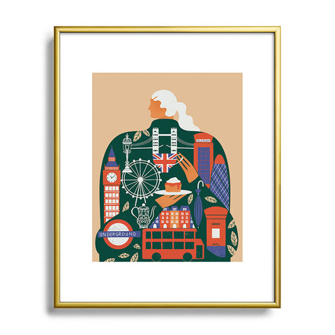 Maggie Stephenson London Afternoon Tea Metal Framed Art Print