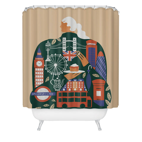 Maggie Stephenson London Afternoon Tea Shower Curtain