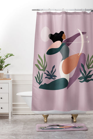 Maggie Stephenson Sagittarius 2 Shower Curtain And Mat