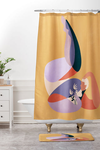 Maggie Stephenson Self Love No3 Shower Curtain And Mat