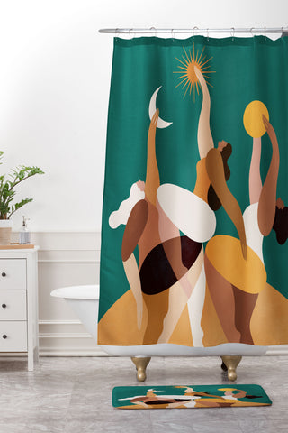 Maggie Stephenson The moon always changes so can we Shower Curtain And Mat