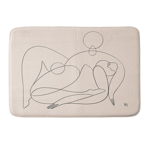Maggie Stephenson Waves sunlight Memory Foam Bath Mat