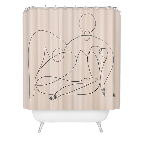 Maggie Stephenson Waves sunlight Shower Curtain