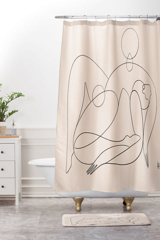 Maggie Stephenson Waves sunlight Shower Curtain And Mat