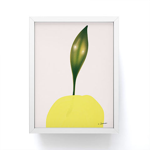 Mambo Art Studio A Lemon Framed Mini Art Print