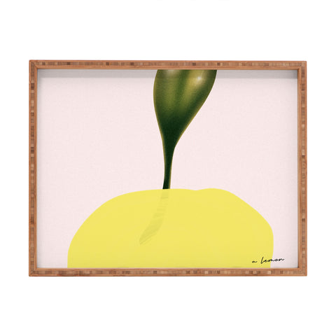 Mambo Art Studio A Lemon Rectangular Tray