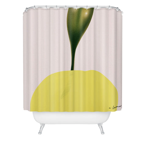 Mambo Art Studio A Lemon Shower Curtain