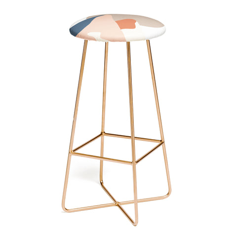 Mambo Art Studio Abstact Mountain Sun Bar Stool