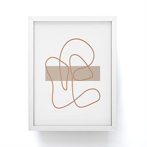 Mambo Art Studio Abstract Line Neutral Framed Mini Art Print