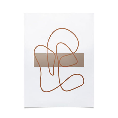 Mambo Art Studio Abstract Line Neutral Poster