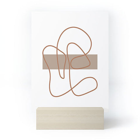 Mambo Art Studio Abstract Line Neutral Mini Art Print
