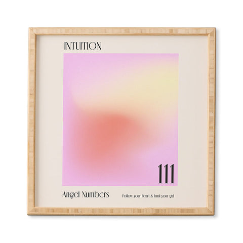 Mambo Art Studio Angel Numbers 111 Intuition Framed Wall Art