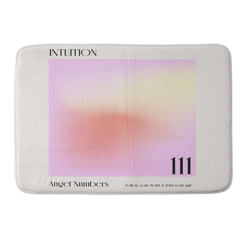 Mambo Art Studio Angel Numbers 111 Intuition Memory Foam Bath Mat
