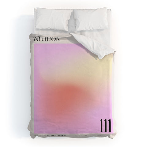 Mambo Art Studio Angel Numbers 111 Intuition Duvet Cover