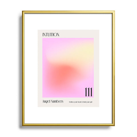 Mambo Art Studio Angel Numbers 111 Intuition Metal Framed Art Print