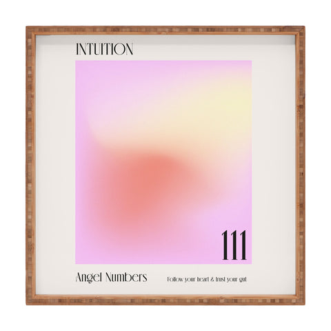 Mambo Art Studio Angel Numbers 111 Intuition Square Tray