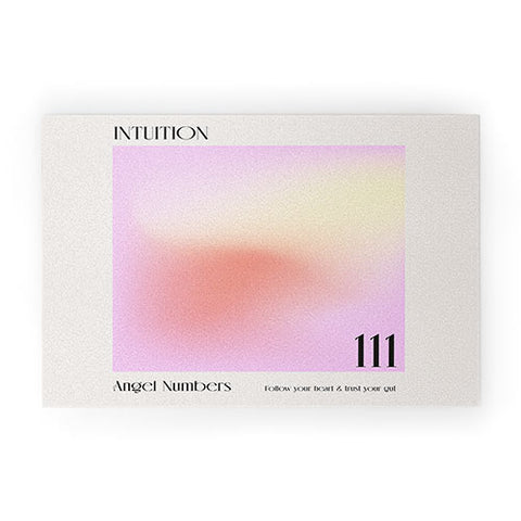Mambo Art Studio Angel Numbers 111 Intuition Welcome Mat