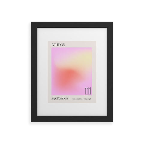 Mambo Art Studio Angel Numbers 111 Intuition Framed Art Print