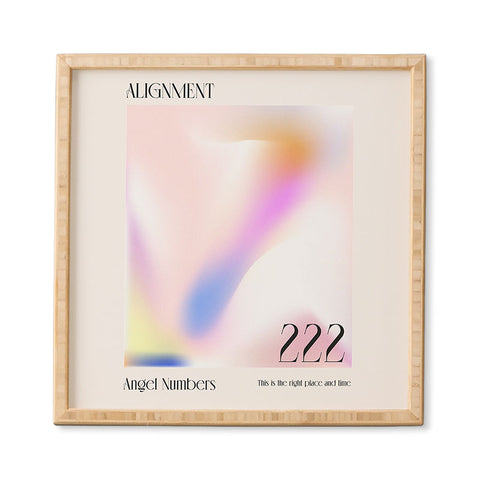 Mambo Art Studio Angel Numbers 222 Alignment Framed Wall Art
