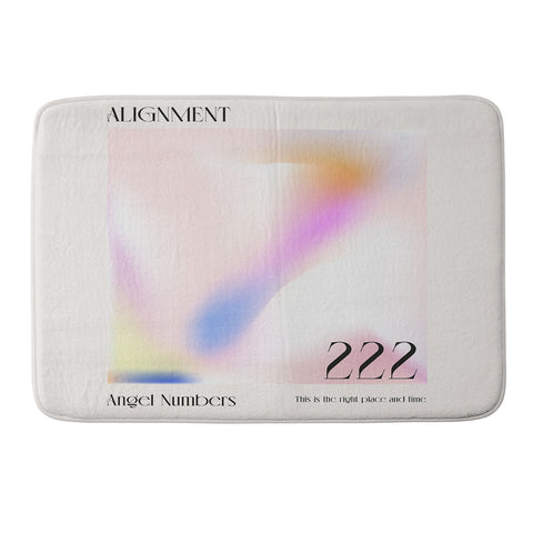 Mambo Art Studio Angel Numbers 222 Alignment Memory Foam Bath Mat