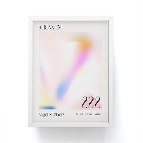 Mambo Art Studio Angel Numbers 222 Alignment Framed Mini Art Print