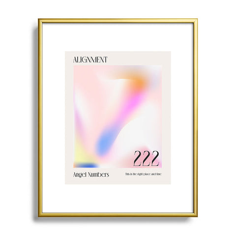 Mambo Art Studio Angel Numbers 222 Alignment Metal Framed Art Print