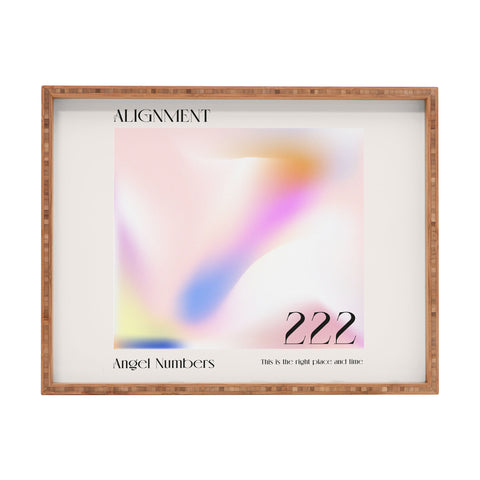 Mambo Art Studio Angel Numbers 222 Alignment Rectangular Tray