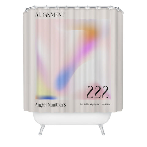 Mambo Art Studio Angel Numbers 222 Alignment Shower Curtain