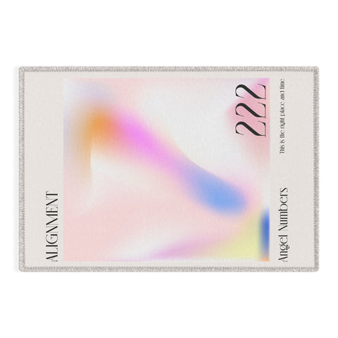 Mambo Art Studio Angel Numbers 222 Alignment Outdoor Rug