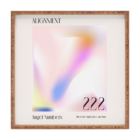 Mambo Art Studio Angel Numbers 222 Alignment Square Tray