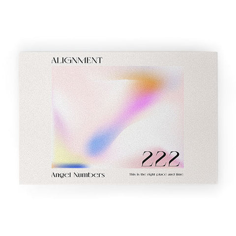 Mambo Art Studio Angel Numbers 222 Alignment Welcome Mat
