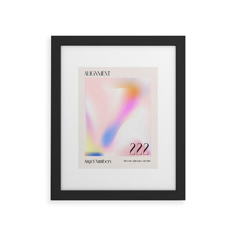 Mambo Art Studio Angel Numbers 222 Alignment Framed Art Print