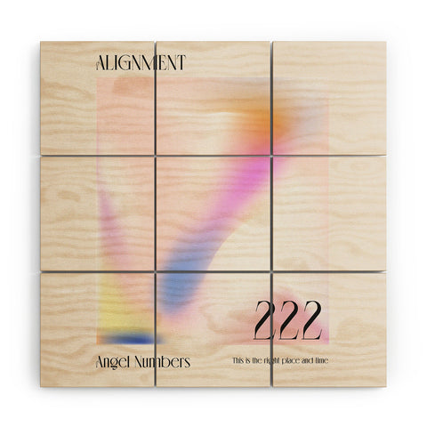 Mambo Art Studio Angel Numbers 222 Alignment Wood Wall Mural