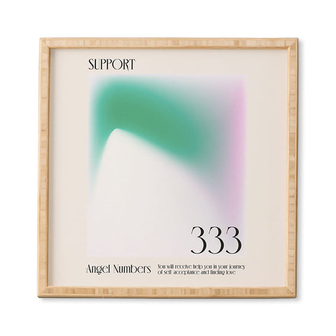 Mambo Art Studio Angel Numbers 333 Support Framed Wall Art