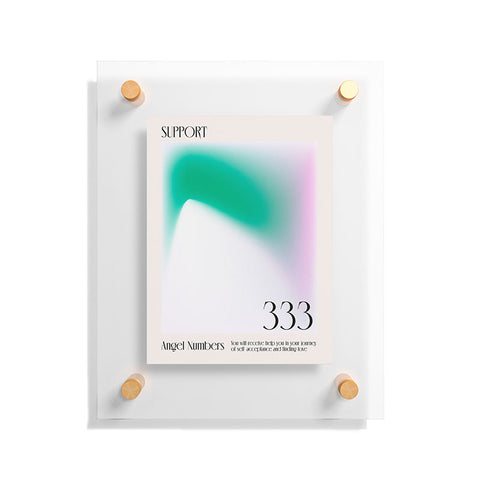 Mambo Art Studio Angel Numbers 333 Support Floating Acrylic Print