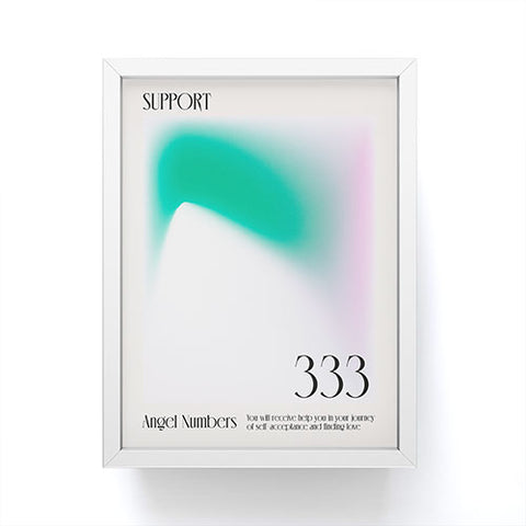 Mambo Art Studio Angel Numbers 333 Support Framed Mini Art Print