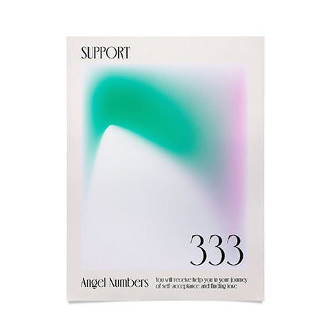 Mambo Art Studio Angel Numbers 333 Support Poster