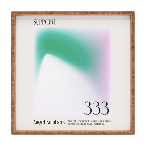Mambo Art Studio Angel Numbers 333 Support Square Tray