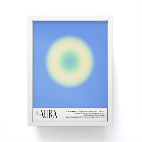 Mambo Art Studio Aura Blue Framed Mini Art Print
