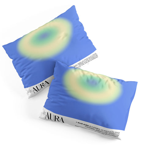 Mambo Art Studio Aura Blue Pillow Shams