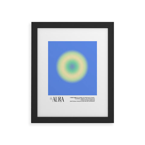 Mambo Art Studio Aura Blue Framed Art Print