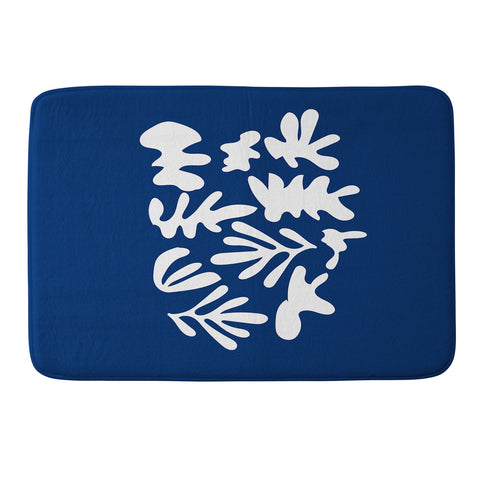 Mambo Art Studio Blue Cut Out Memory Foam Bath Mat