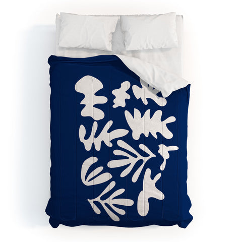 Mambo Art Studio Blue Cut Out Comforter