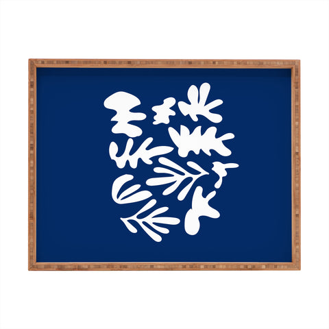 Mambo Art Studio Blue Cut Out Rectangular Tray