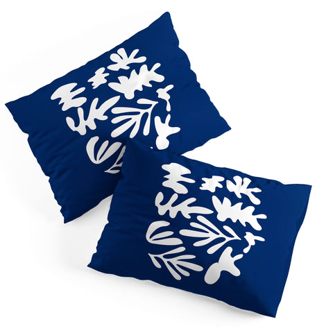 Mambo Art Studio Blue Cut Out Pillow Shams