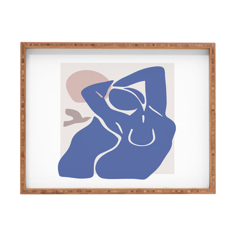 Mambo Art Studio Blue Summer Rectangular Tray